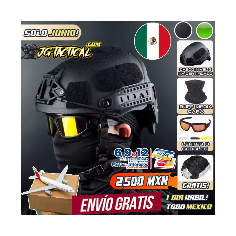 Kit Casco Nivel 3 iiia Certificado Tactico Recortado Kit Casco Nivel 3 iiia Certificado Tactico Recortado